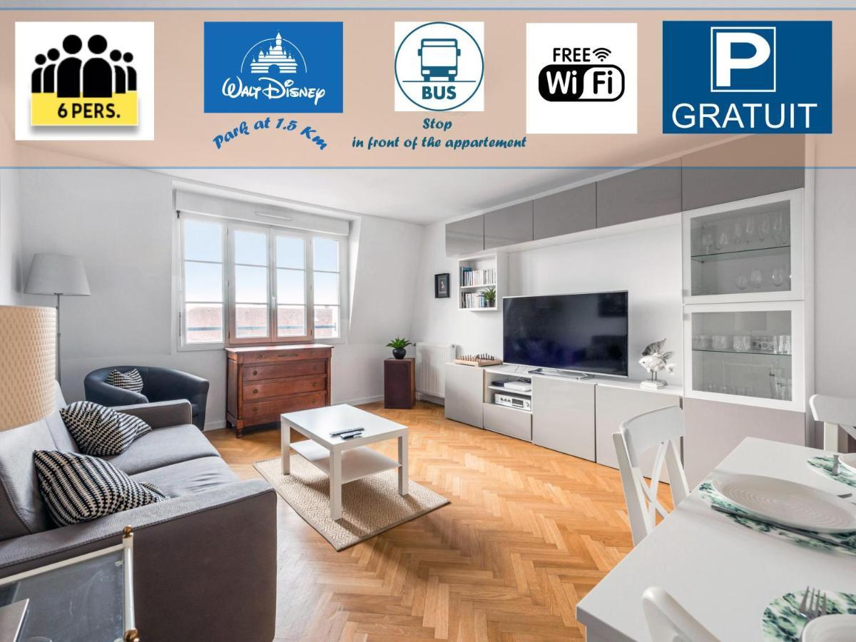 Appartement Familial Disney Val D'Europe La Vallee, Wifi Et Parking Serris Ngoại thất bức ảnh